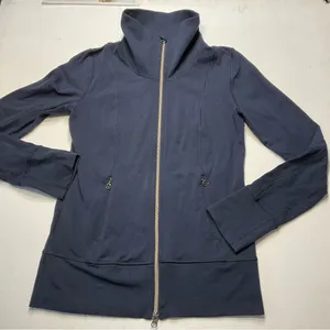Lululemon Daily Yoga Jacket Inkwell Navy Blue Women Sz 6 thumbnail 3
