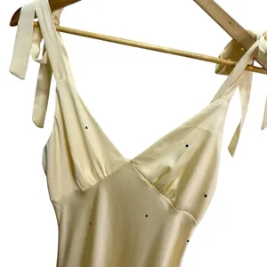 Miss Selfridge Cream/black Polka Dot Chiffon‎ Dress 6 thumbnail 3