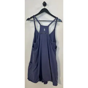 FREE PEOPLE Movement Hot Shot Mini Dress in Blue Indigo Size Large thumbnail 8