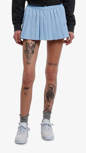 Sweet Society Pleated Mini Skirt Light Blue thumbnail 1