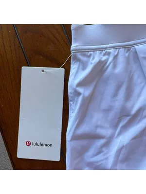 Lululemon Angled Pleat Tennis Skirt High Rise White Size Large (Size 10) NWT thumbnail 3
