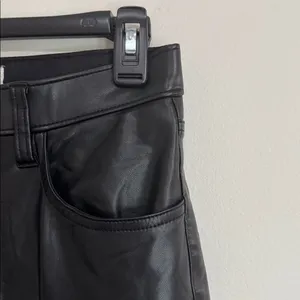 Abercrombie & Fitch Black The Skinny High Rise Faux Leather Jeans size 28 thumbnail 7