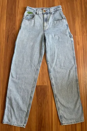Empyre Tori 90s SK& Carpenter Jeans Light Wash Blue Baggy Skater Size 3 thumbnail 1