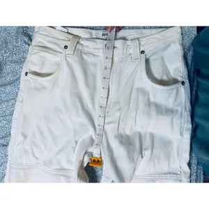 Agolde Size 27 Jeans White Cream Tanis Utility Jean 100% Cotton Cargo Wide Leg thumbnail 6
