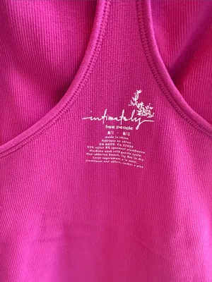 Free People Magenta Ribbed Racerback Tank M/L thumbnail 3