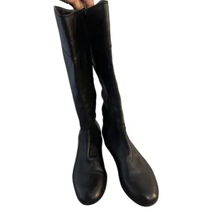 ARTURO CHIANG Black Leather Riding Knee High Boots Womens 8.5 MW Side Zip thumbnail 4