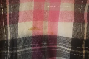 Victoria's Secret plaid flannel pajamas sleep shirt in pink, black and white size small. thumbnail 5