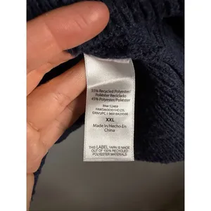 Free Assembly Navy White Sweater with Mock Neck Womens XXL thumbnail 5