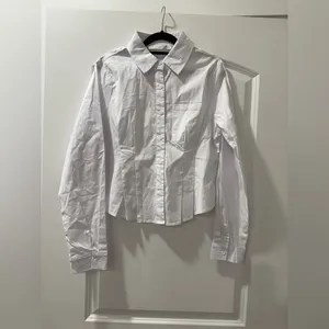 NWOT Altard state Pleated Button Up Top thumbnail 2
