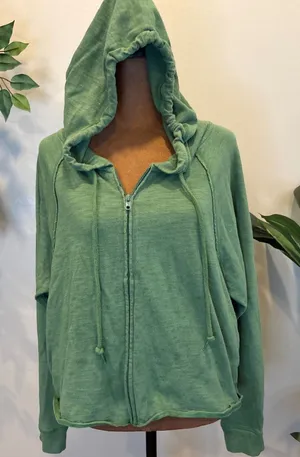 Vintage y2k PINK Victoria's Secret Full Zip Hoodie Sweatshirt Womens‎ Medium thumbnail 1