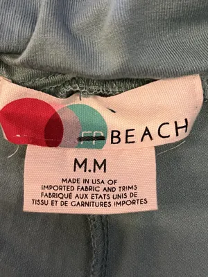 FP Beach Skirt Womens Medium Blue Jersey Maxi Elastic Waist Flowy Boho Casual thumbnail 10