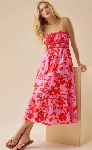 NWT Altar’d State Mallory Floral Midi Dress thumbnail 1