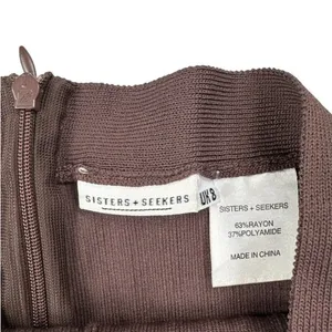 Sisters and Seekers- HighWaisted Ribbed Shorts and Tank Set in Brown thumbnail 3