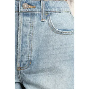 Cello Rip Tide Light Wash High Rise Frayed Hem Denim Shortie Shorts NEW thumbnail 3