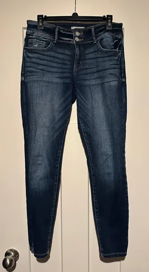 KanCan Dark Blue Women's Stretch Skinny Jeans thumbnail 1