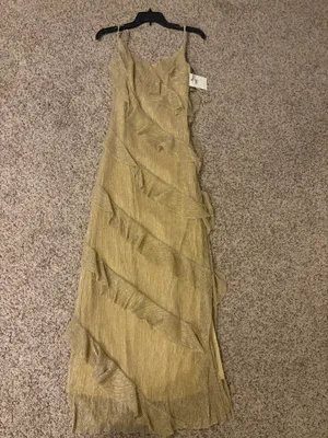 Mable Dress Gold Size M thumbnail 4