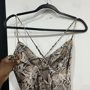 ASTR the Label Snake Skin Cowl Neck Slip Dress Size Small Party Going Out thumbnail 5