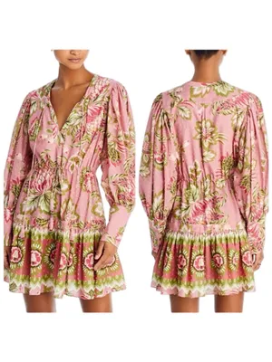 Farm Rio Aura Pink Mini Dress Sz M thumbnail 2