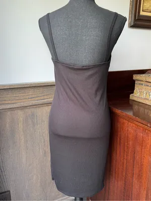 21 Saints Women's Black Ruched Front Cutout Dress nwt large thumbnail 4