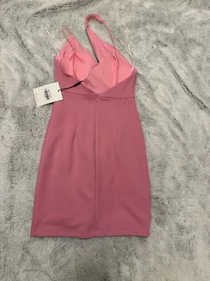 Hello Molly Dusty Pink V-Neck Mini Dress thumbnail 5