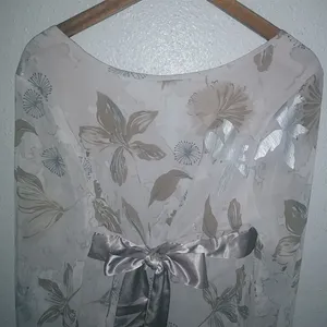 Unique Spectrum XL Fairy Pink Soft Floral Satin Ribbon Trim Tie Top thumbnail 3
