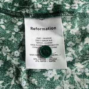 NWT Reformation Zelda Dress Emerald Green Midi Dress Prairiecore Size 10 thumbnail 13