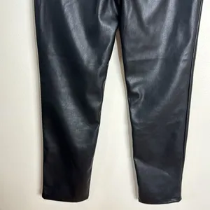 Guess Women's Faux Leather Pants Trousers Festival Rave Preppy Black Size M thumbnail 10