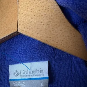 Y2k Columbia Sportswear black blue full zip fleece jacket gorpcore outdoor L thumbnail 6