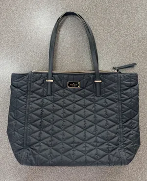 Kate Spade Black Wilson Road Quilted Talya Tote Purse Double Strap thumbnail 1