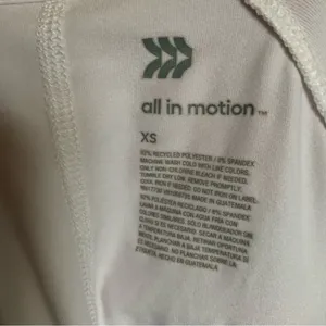 All in Motion White Rear Pleated Curved Tee XS thumbnail 3