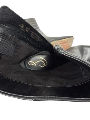 Sam Edelman Anika Black Leather Square Toe Heeled Ankle Boot Size 8.5 thumbnail 13