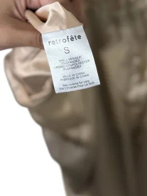 NWT RETROFETE Nika Corset Silk Nude Champagne Cut Out Formal Maxi Dress Gown thumbnail 9