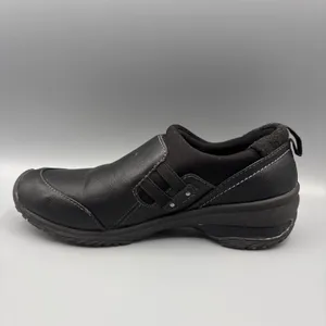 JBU Endeavor Shoes Womens Size 7 Black Leather Slip on Loafer Comfort Basic Clog thumbnail 6