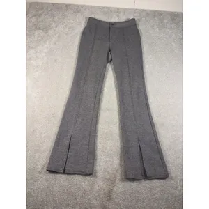 Maeve by Anthropologie‎ Women US Sz 2 Seamed Flare Pants Ankle Grey Tweed Office thumbnail 2