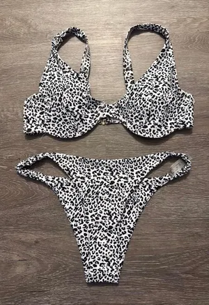 SHEIN leopard bikini thumbnail 1