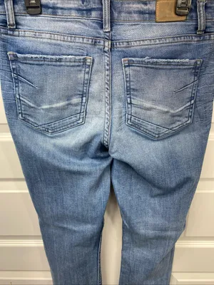 BKE Gabby Curvy Fit High Rise Straight Denim Jeans Stretch Medium Wash 29x32 thumbnail 5