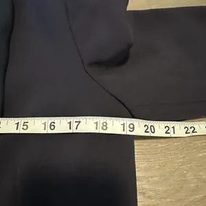Zara Blazer Sz L Navy Blue Jacket Scarf Tie Women’s Preppy Workwear thumbnail 7
