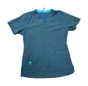 Carhartt Scrub Top V-Neck Teal Blue Medical Uniform Workwear Top Size S‎ thumbnail 1