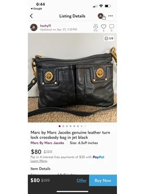 Marc by Marc Jacobs Black Leather Crossbody Bag thumbnail 9