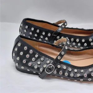 House of Harlow Mary Jane Ballet Flats Size 7.5 Black Rhinestone Y2K Glam Shoes thumbnail 4