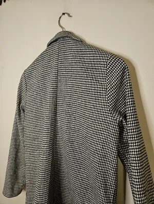 Ambiance Outerwear Black White Houndstooth Jacket Coat Business Casual Neutral thumbnail 5