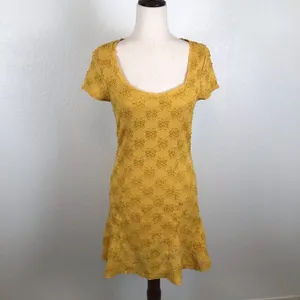Intimately Free People‎ Daisy Godot square neck stretch lace skater dress M thumbnail 4