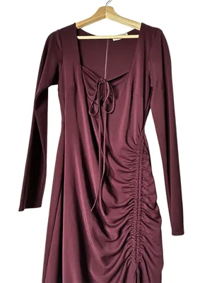 Nicholas Noel Gown Plum Burgundy Red Size 8 thumbnail 10