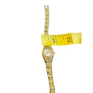 Millar Women's Quartz Watch Gold-Tone Textured Band Stainless Steel Back 7" thumbnail 8
