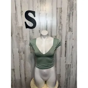 Green crop top Green thumbnail 4