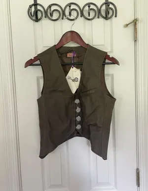 Jia Western Leather Vest thumbnail 1