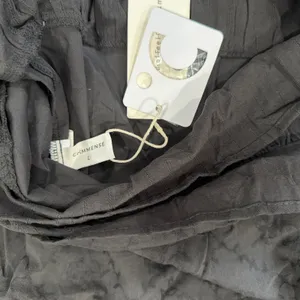 Commense Milk Maid Ruffle Hem Cami Corset Midi Coastal Cottage Dress Black L thumbnail 4