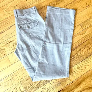 Lee Platinum Label White/Gray Wide Leg Pant Jeans Sz 2M No-gap Waistband thumbnail 3