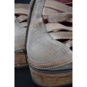 Freebird by Steven "Stair" Strappy Ankle Boots Women Tan Leather Distressed Boho thumbnail 5
