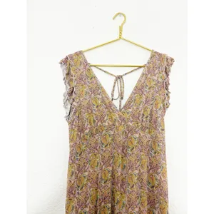 Anthropologie Matilda Ruffled Jumpsuit Size Medium Floral Jersey Bohemian thumbnail 4